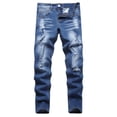 thumbnail image 1 of Keevoom Boy's Skinny Jeans Fit Ripped Destroyed Distressed Stretch Slim Jeans Pants, 1 of 5
