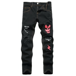 Ripped Skinny Jeans For Youth Black Ripped Jeans Slim Fit Black