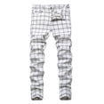thumbnail image 1 of Keevoom Boys Dress Pants School Uniform Plaid Chino Skinny Fit Stretch Fashion Pants, 1 of 5