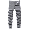 thumbnail image 1 of Keevoom Boys Dress Pants School Uniform Plaid Chino Skinny Fit Stretch Fashion Pants, 1 of 5