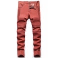 thumbnail image 1 of Keevoom Boys Fashion Slim Jeans Wrinkled Stretch Fit Denim Pants, 1 of 5