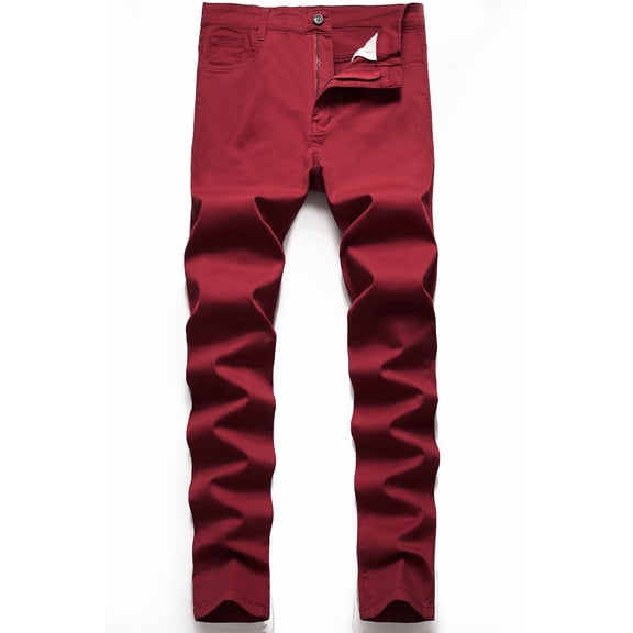 Keevoom Casual Chino Pants for Men Stretch Slim Flat Front Dress Pants