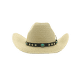 thumbnail image 1 of Keevoom Cowboy Straw Hats for Women Men Roll Brim Western Cowgirl Straw Hat Sunshade Hat, 1 of 5