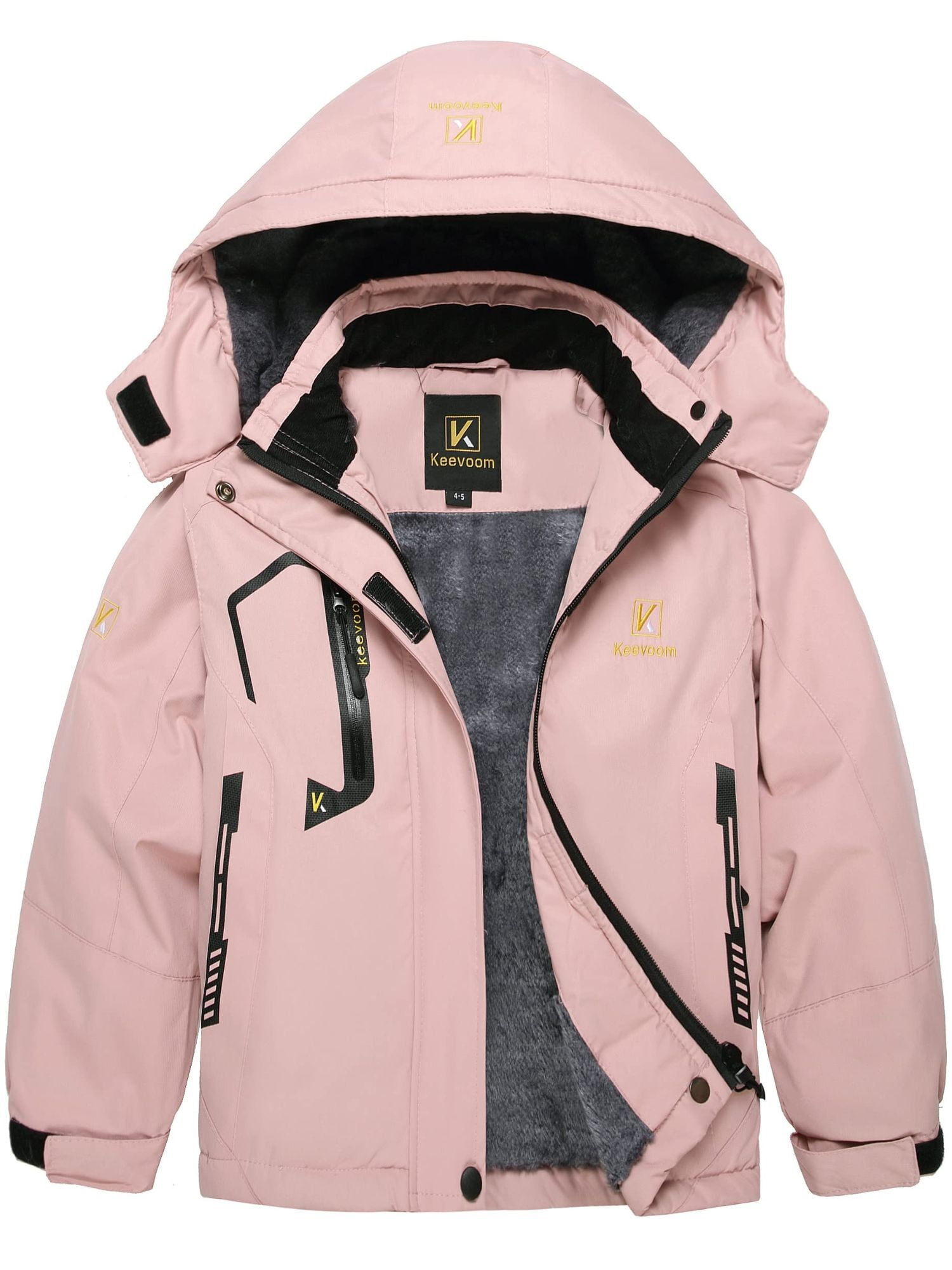 Keevoom Girls Waterproof Ski Jacket Kids Winter Warm Snow Coat
