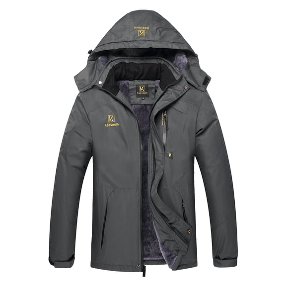 Keevoom Men Waterproof Ski Jacket Winter Snow Coat Windproof Mountain Warm Coat with Hood