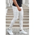 thumbnail image 1 of Keevoom Mens Slim Fit Dress Pants Casual Stretch Flat-Front Plaid Chinos Pants, 1 of 6