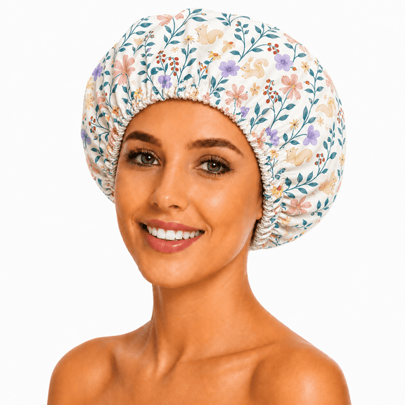 Keeygo Reusable Waterproof Shower Cap, 20 to 24 inches,