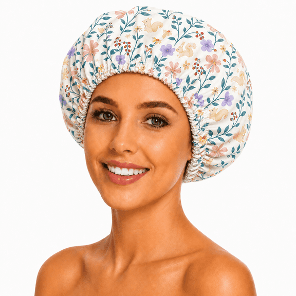 Keeygo Reusable Waterproof Shower Cap, 20 to 24 inches,