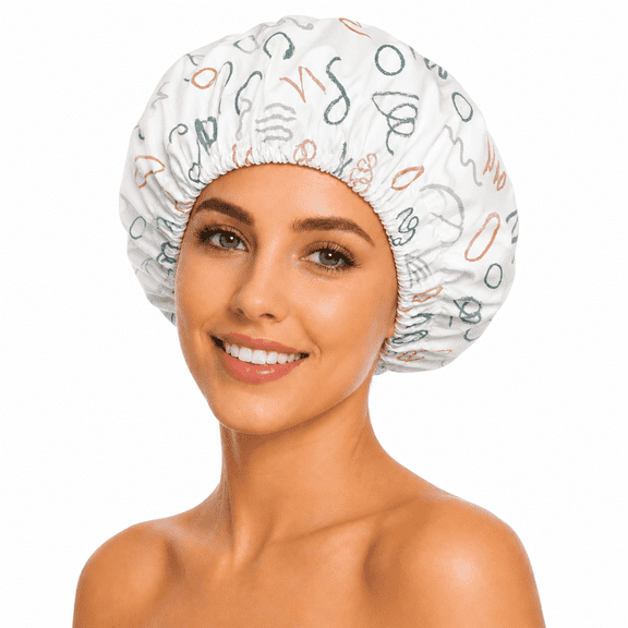 Keeygo Reusable Waterproof Shower Cap, 20 to 24 inches
