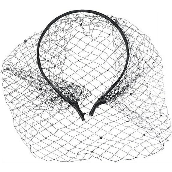 Kefley Mesh Veil Headband Black Birdcage Veil Headwear Fascinator Hats for Women Tea Party Halloween Costume Accessories