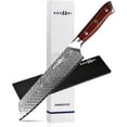 thumbnail image 1 of Kegani Kiritsuke Knife - 8 Inch Professional Chef Knife, 67 Layers Japanese VG-10 Damascus Steel Kitchen Gyuto Chef's Knife - Ergonomic Handle, Gift Box - Flame Knight Series, 1 of 6