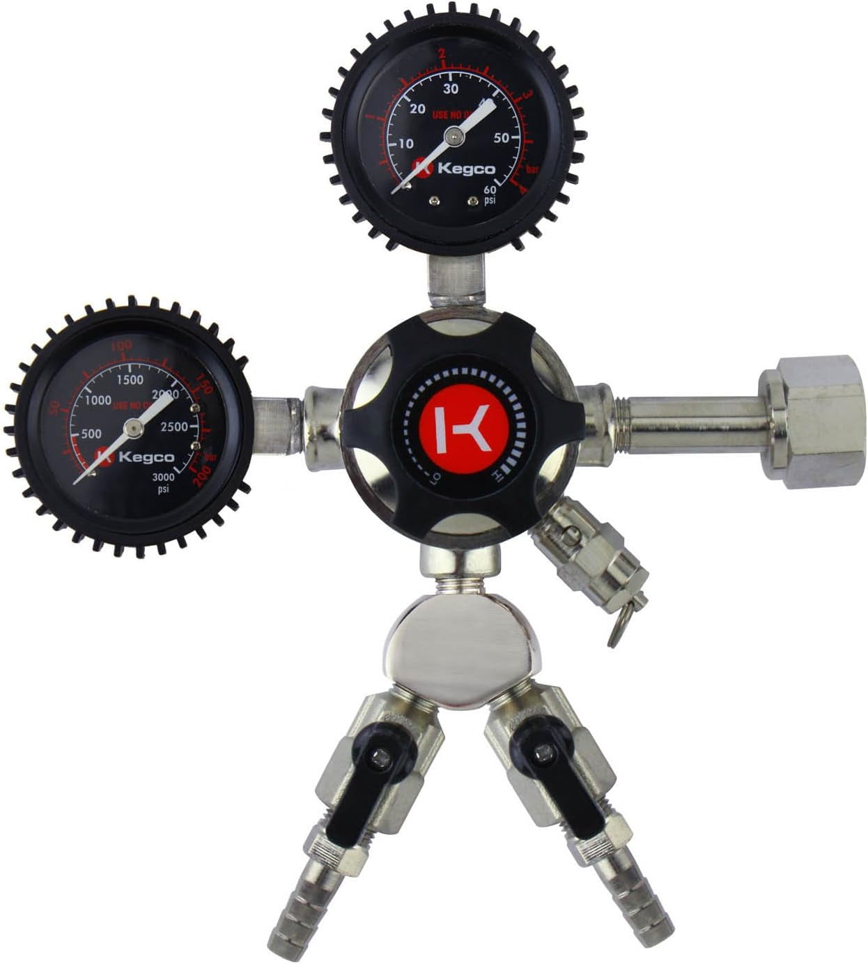 Kegco Elite Series Dual Gauge CO2 Draft Beer Regulator, 2 Product