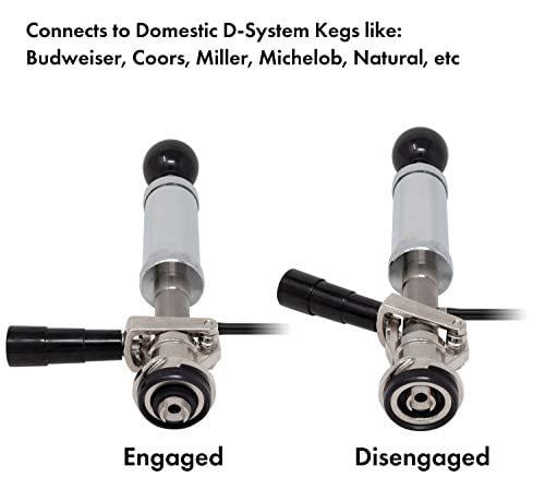 Kegco KC KTP-4D1 Keg Beer Pump D System, 4", Chrome