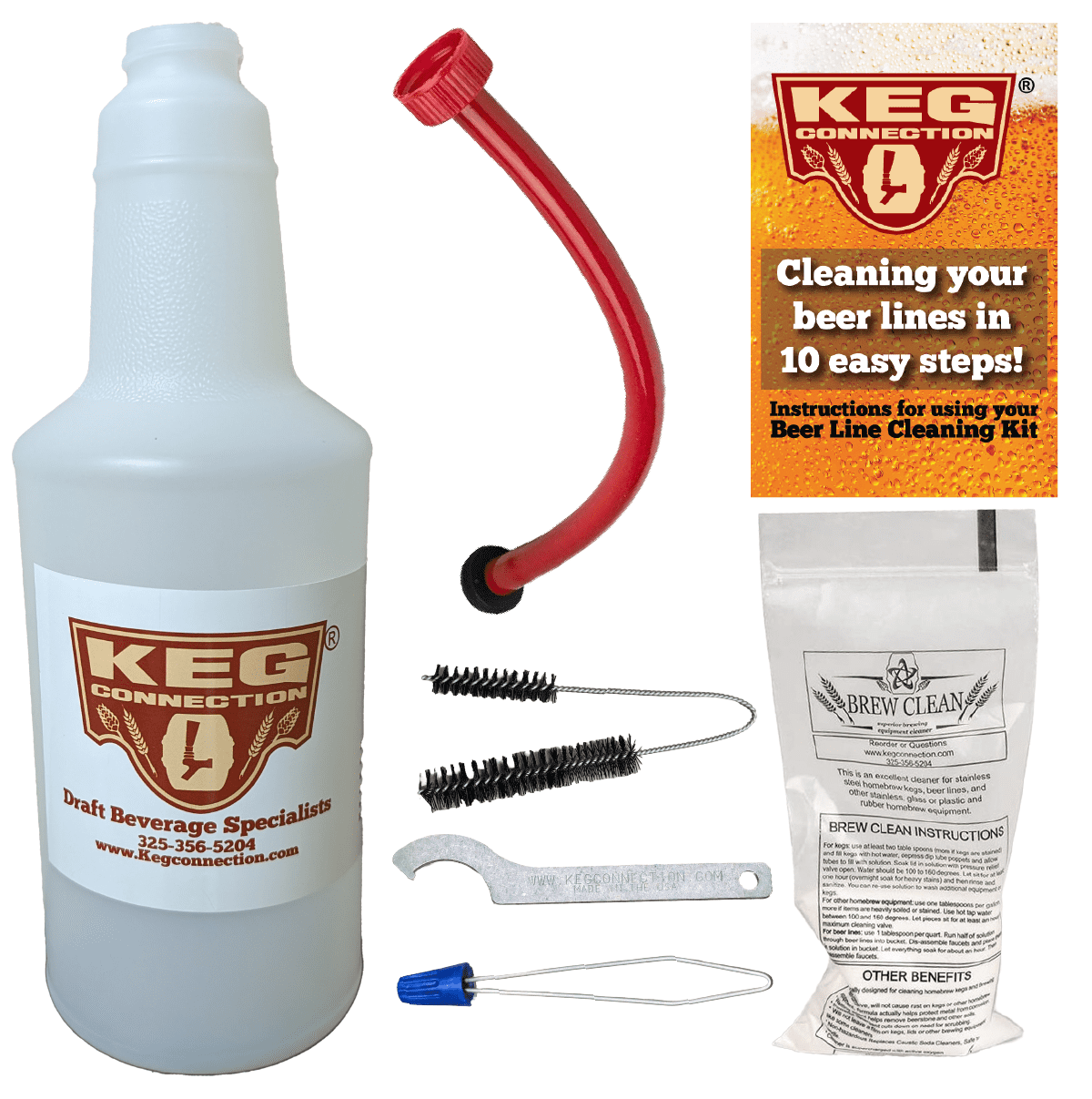 Kegconnection Kegerator Beer Line Cleaning Kit Easy and Safe to Use