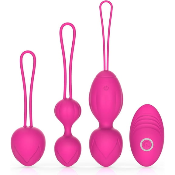 Kegel Exercise set - Kegel Ball - Kegel Tightener Balls - Pelvic Floor Muscle Exercise - for Women-Recommended Kegel Ball for Beginners and Advanced - Rose red