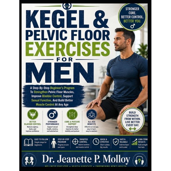 Kegel & Pelvic Floor Exercises for Men: A Step-By-Step Beginner's Program To Strengthen Pelvic Floor Muscles, Improve Bl, (Paperback)