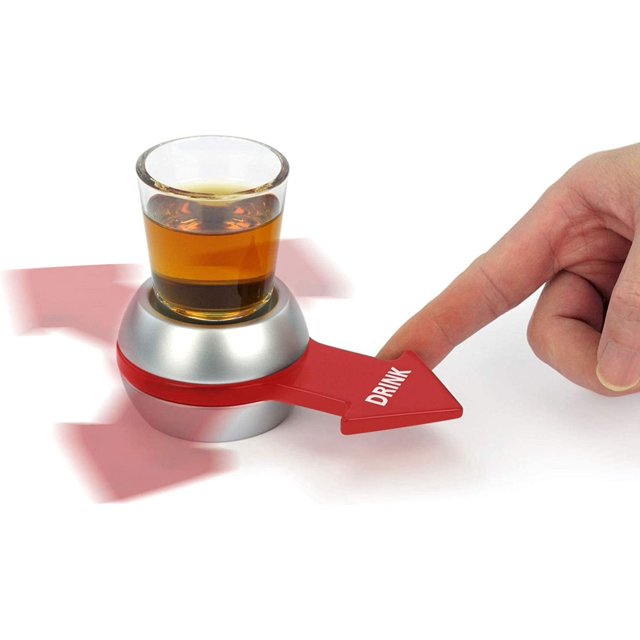 Kegstand Spin The Shot Fun Drinking Game with Shot Spinner Includes