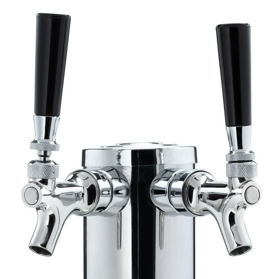 Kegworks Draft Beer Tower - Stainless Steel - 3" Column - 2 Faucets