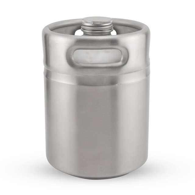 Kegworks Keg Style Stainless Steel Beer Growler 2 Liters