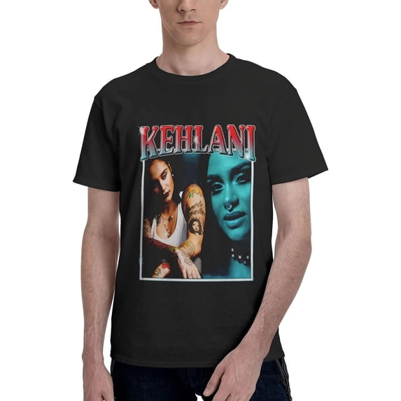 Kehlan Mens Womens Hip Hop Rap Trap Rapper Streetwear Vintage Style T-Shirt Black