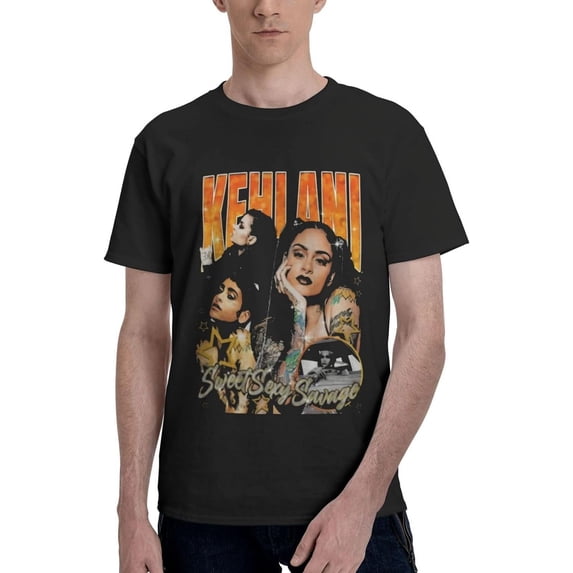 Kehlan Mens Womens Hip Hop Rap Trap Rapper Streetwear Vintage Style T-Shirt Black