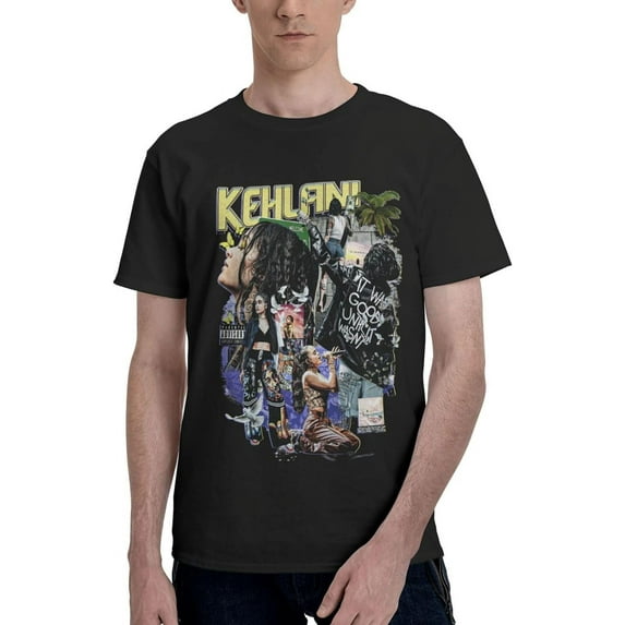 Kehlan Mens Womens Hip Hop Rap Trap Rapper Streetwear Vintage Style T-Shirt Black
