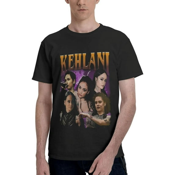 Kehlan Mens Womens Hip Hop Rap Trap Rapper Streetwear Vintage Style T-Shirt Black