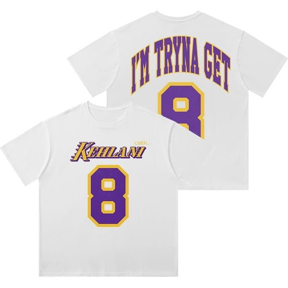 Kehlani 8 Logo Vintage Wash Tee Crash World Tour Merch Cotton TShirts Women Men Fashion Short Sleeve