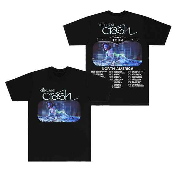 Kehlani Crash World Tour Merch T-Shirts New Logo Tee Summer Women Men Fashion Short Sleeve Crewneck