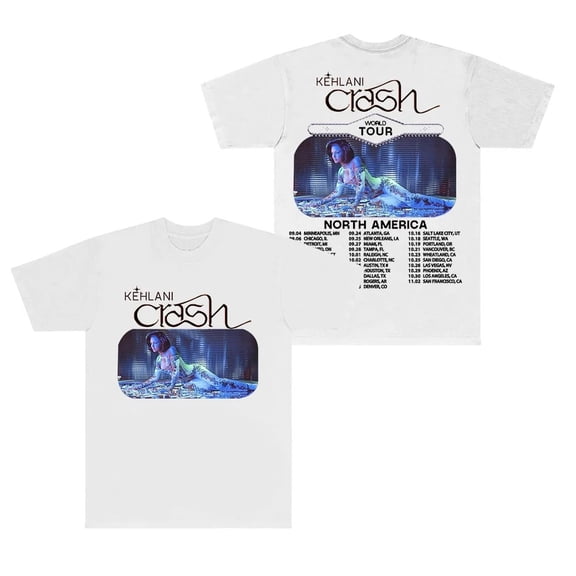 Kehlani Crash World Tour Merch T-Shirts New Logo Tee Summer Women Men Fashion Short Sleeve Crewneck