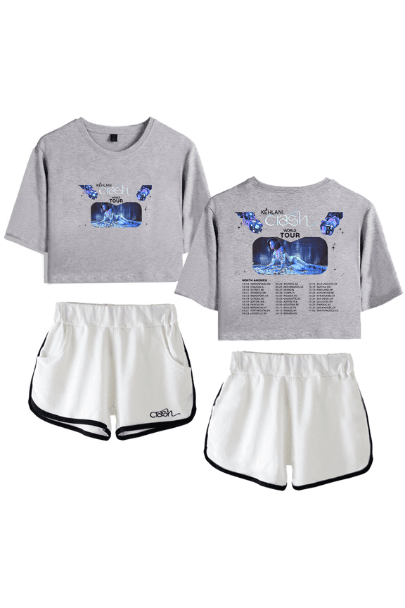 Kehlani Merch Crash World Tour Crop Top T-shirt Suits Music T Shirt Women Girls Short Sleeve Tees