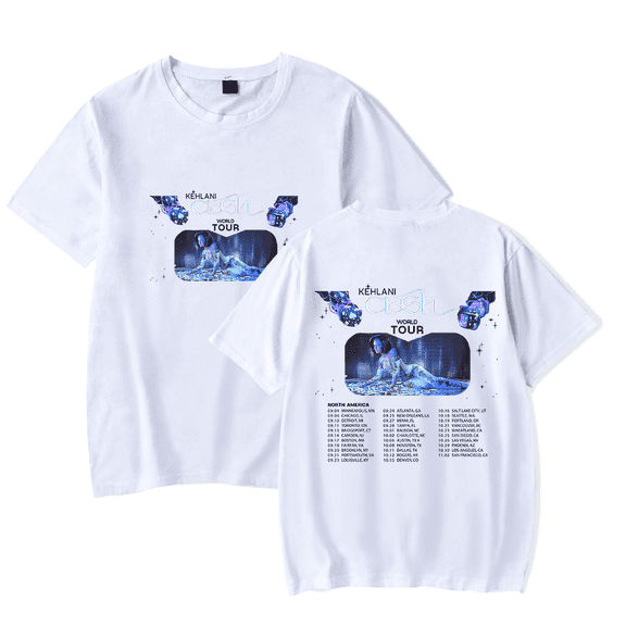 Kehlani Merch Crash World Tour T-Shirts Summer Women Men Fashion Casual Crewneck Short Sleeve top