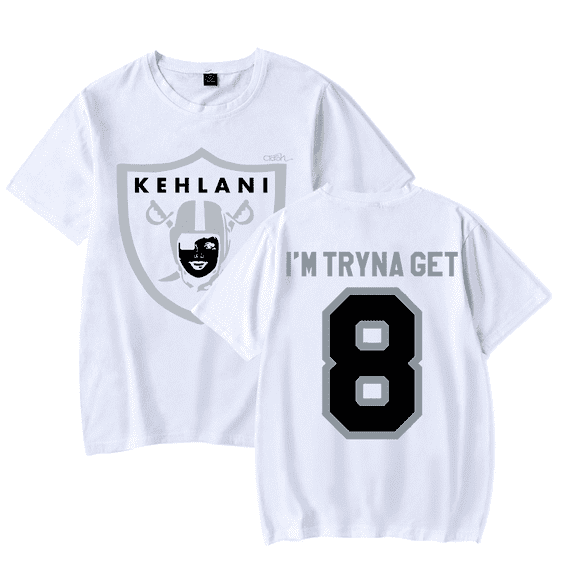 Kehlani Merch Oakland 8 T-shirt summer unisex retro casual streetwear short sleeved