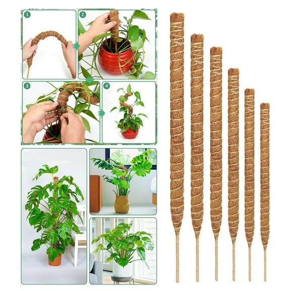 Kehua Plant Climbing Pole 40 cm Natural Fiber Curved Plant Pole, Sturdy Support