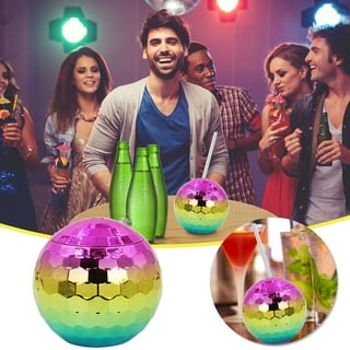 600ml Unique Disco Ball Cups Cowboy Disco Ball Cup With Straws Cocktail Cup  Bh