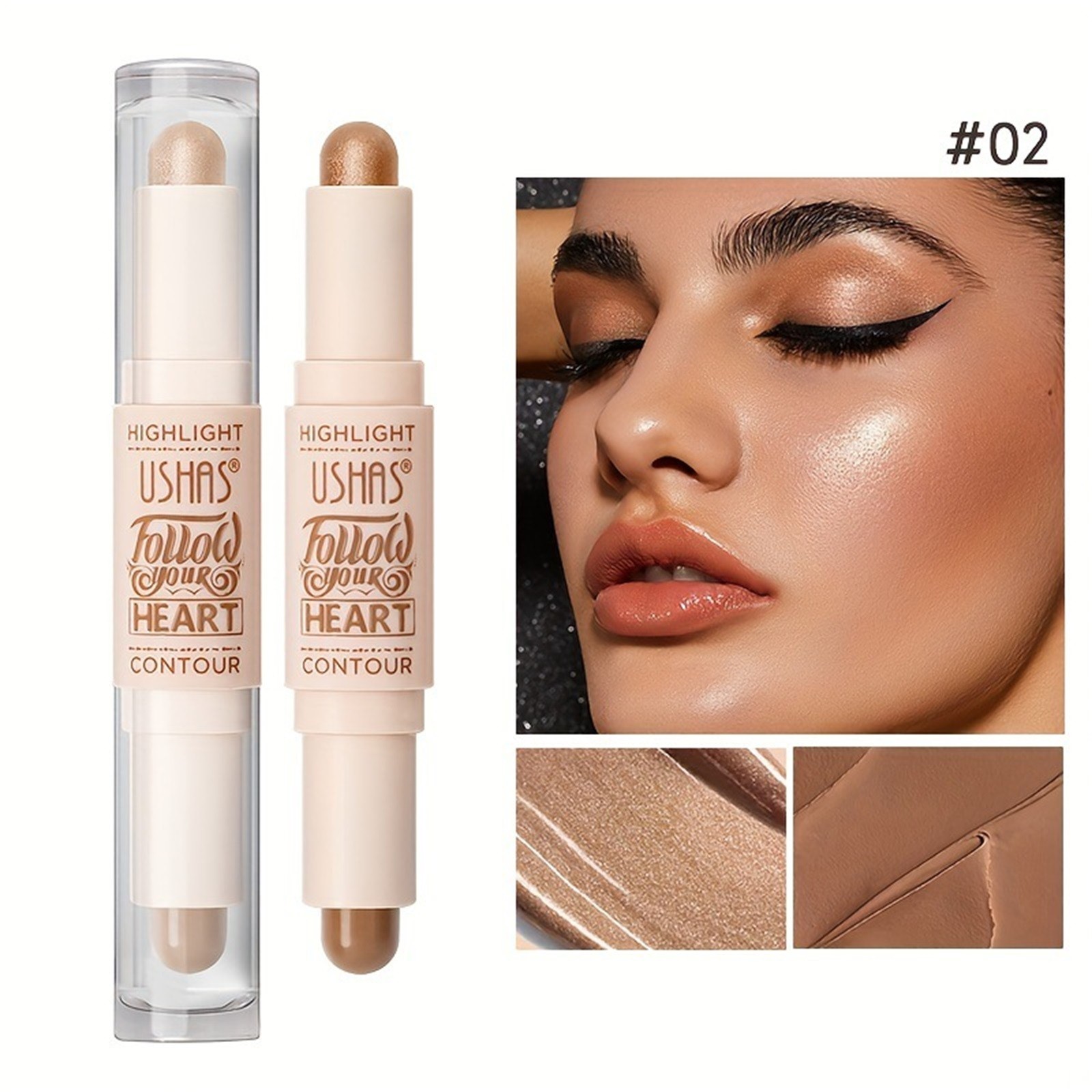 Kehuo 2in1 High Gloss Repair Stick Concealer Stick Natural Luminous