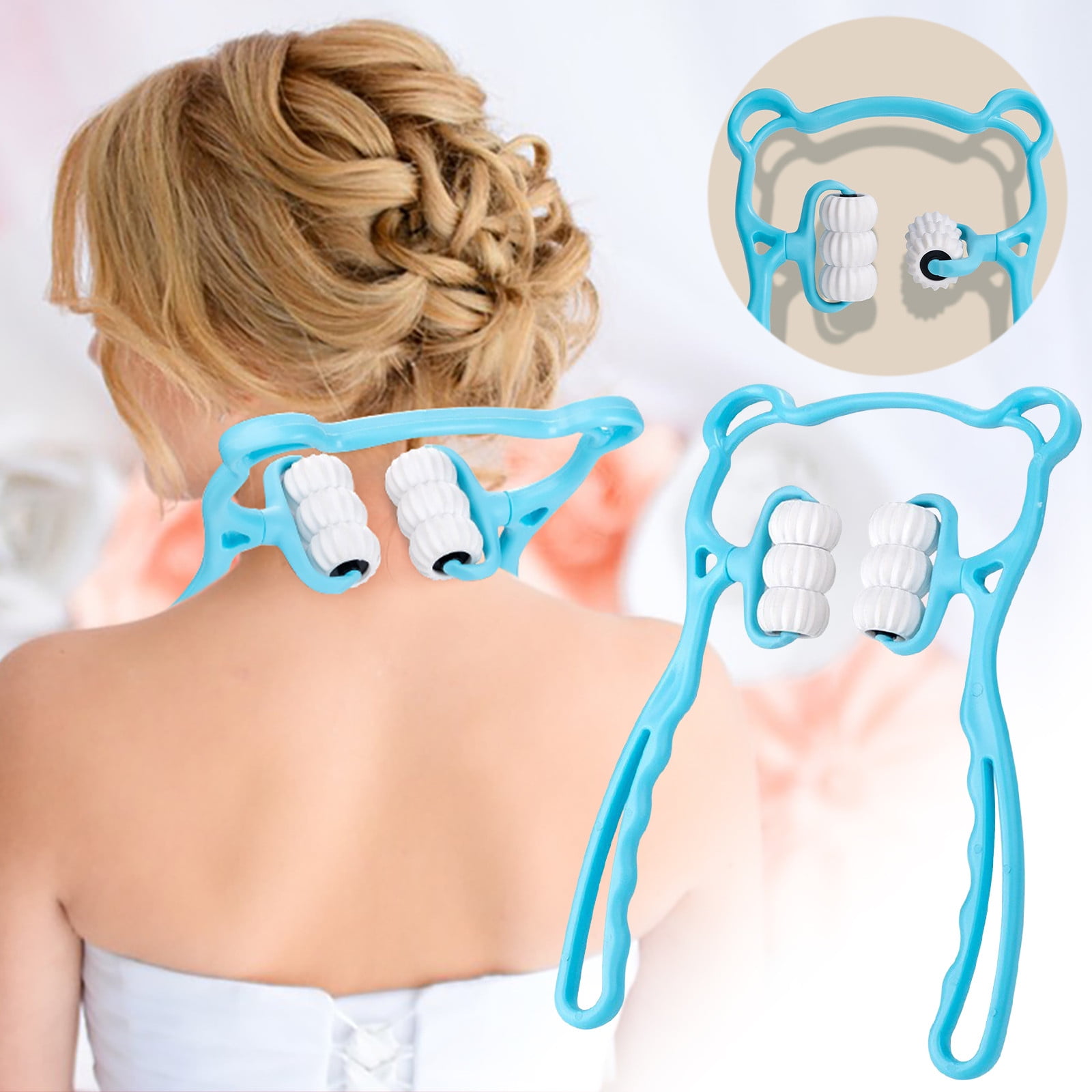 Kehuo 6wheel Multifunctional Manual Cervical Massager Neck Clamp Neck