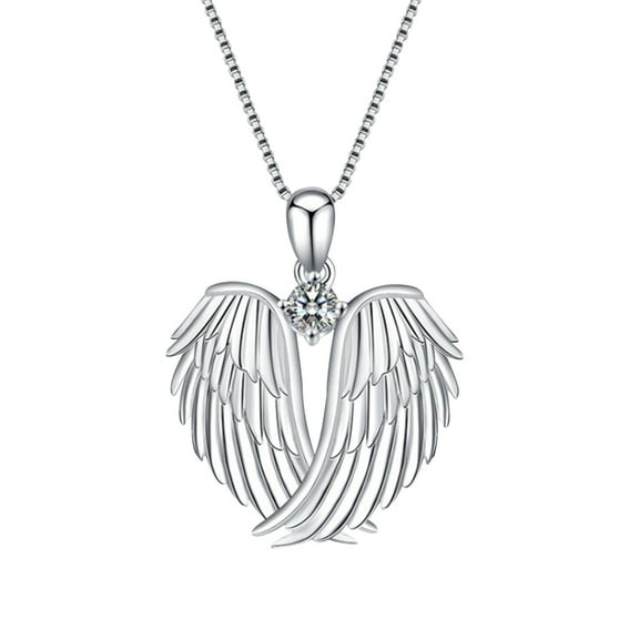 Kehuo Angel-wing S Necklace Angel-wing S Pendant Birthstone Necklace for Women Jewelry, Clearance Sales