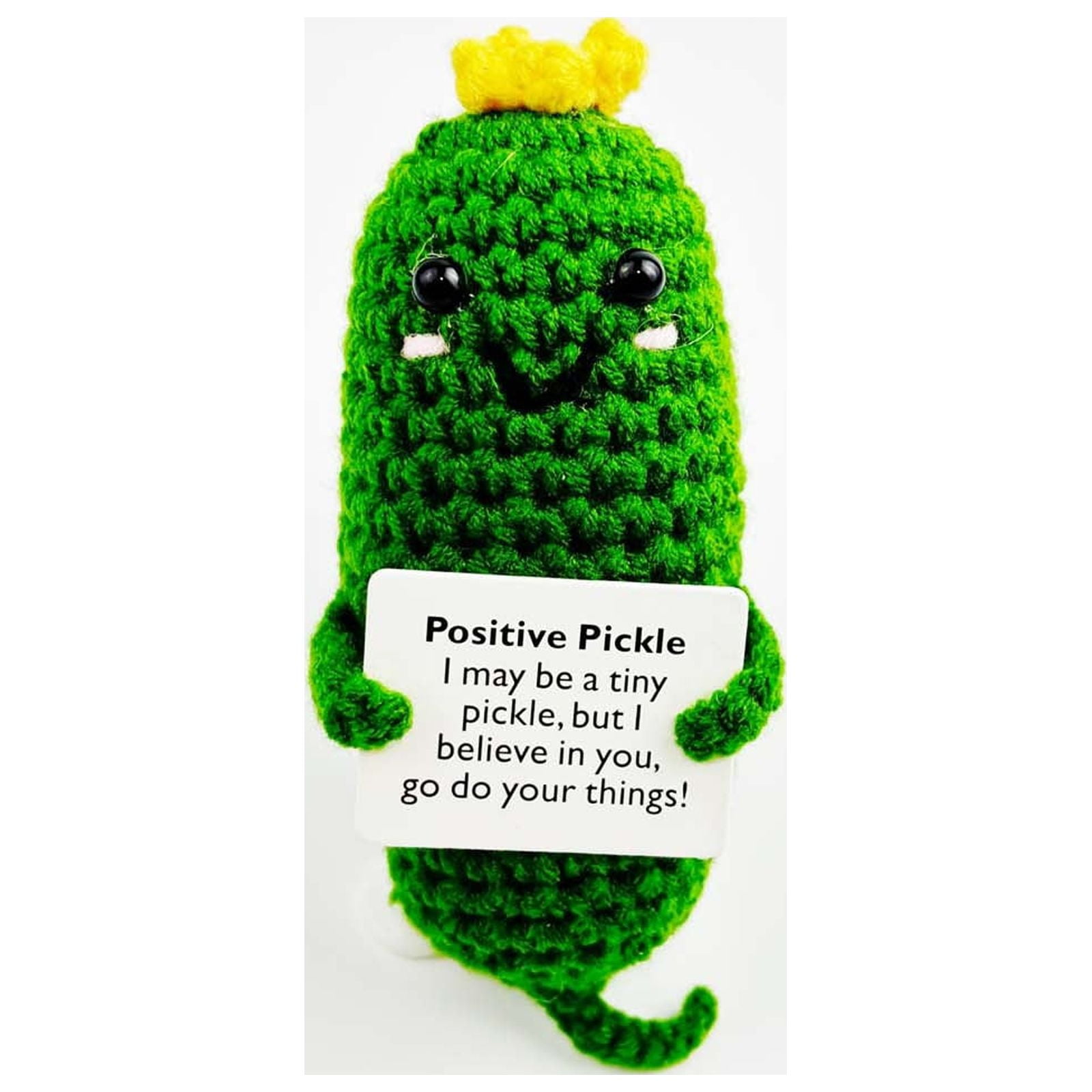 Emotional Support Pickle Green Cucumber Doll Woven Positive - Temu