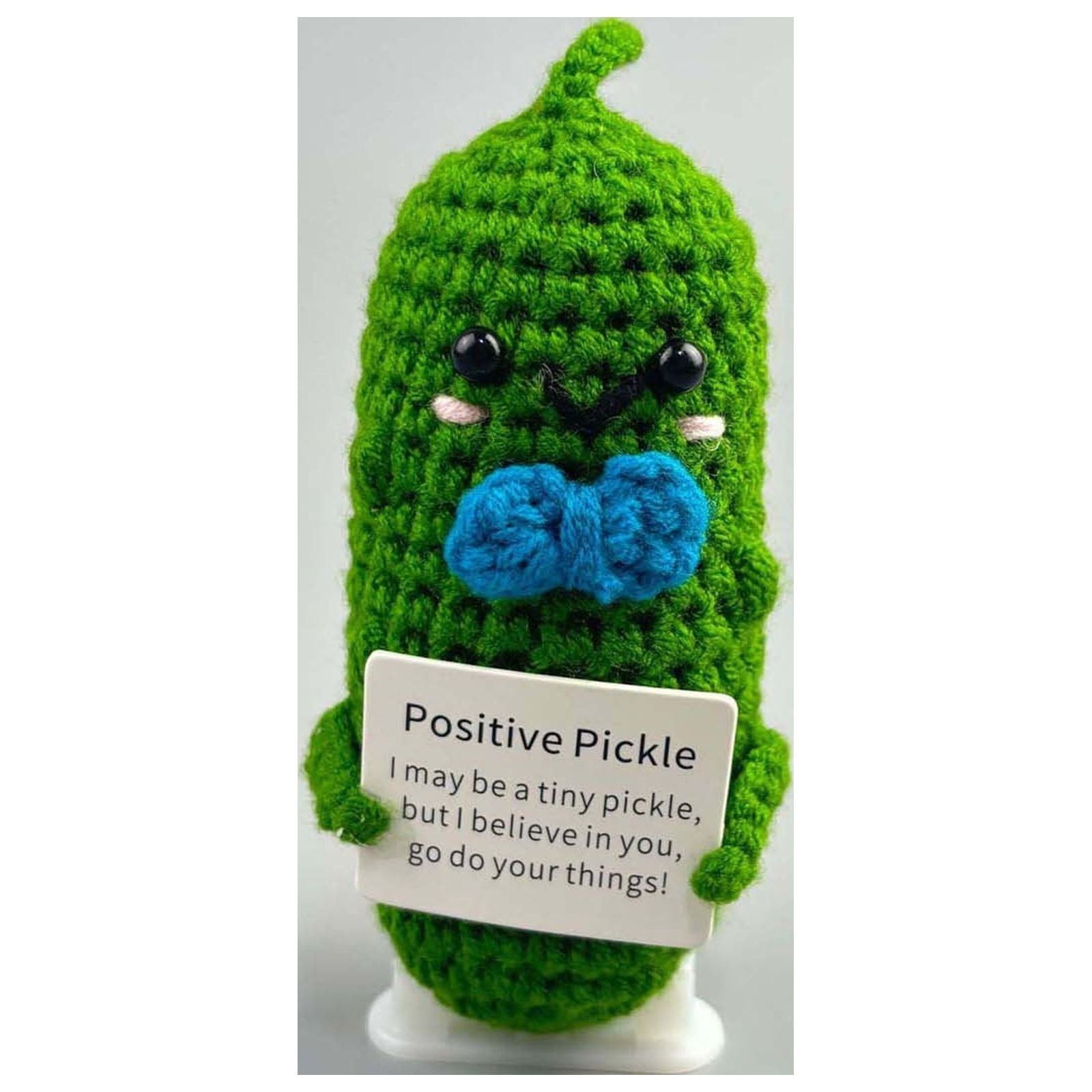 Kehuo Handmade Emotional Support Knitted Gift New Cute Wool Knitting  Positive Energy Doll Doll Decoration Birthday Gift - Avocado