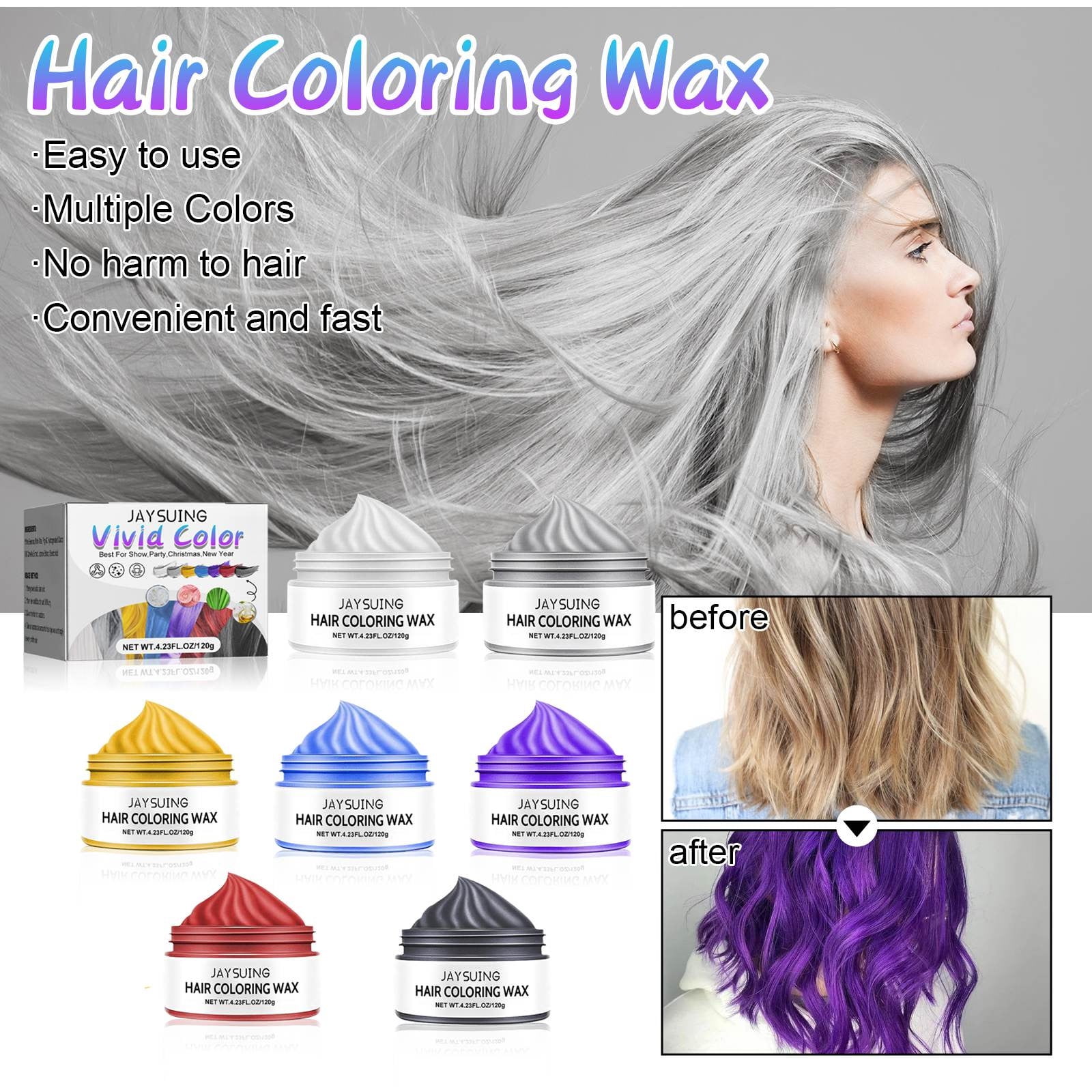 Kehuo Hair Coloring Wax, Color Wax Pomades Natural Hair Coloring Wax
