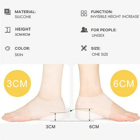 Kehuo Invisible Height Increase Silicone Insoles Pads Concealed Footbed Enhancers , Beauty & Personal Care