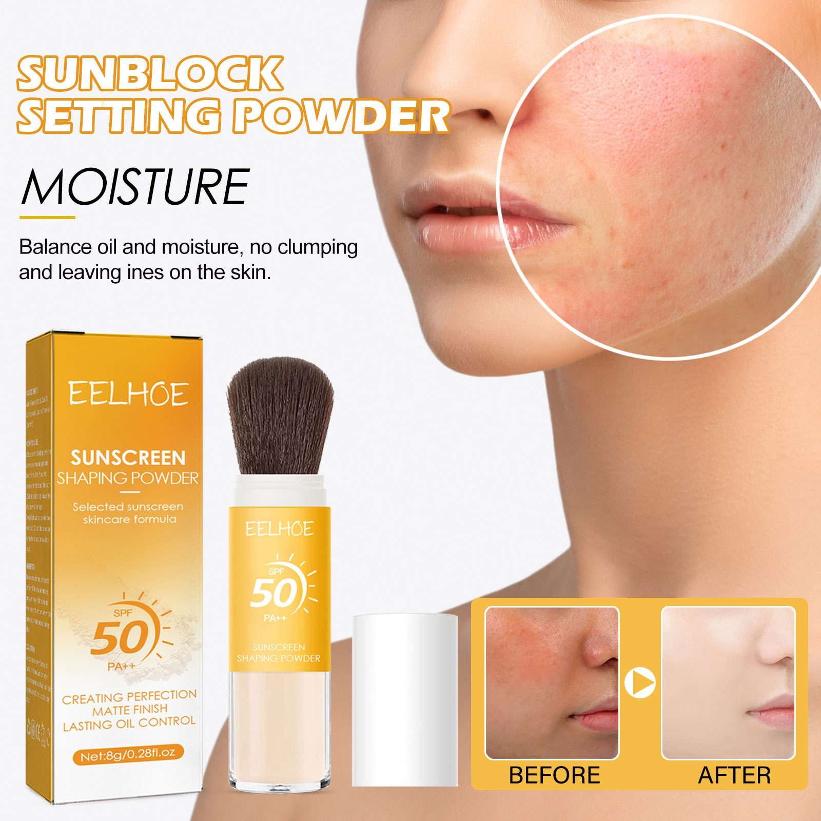 Kehuo Mineral Sunscreen Setting Powder, Translucent Powder Setting