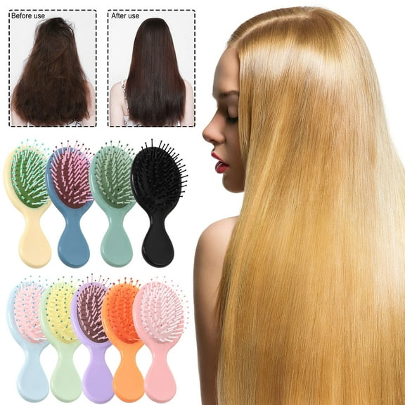 Kehuo Mini Brush Hairbrush for Kids Girls Wet Little Travel Mini Hair Brush Detangling Soft Bristles Hair Brush for Most Hair Types Smoothing with Ease Knots, Beauty & Personal Care