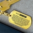 thumbnail image 1 of Kehuo Personalized to My Grandson Unique Keychain, Gift for Grandson Grandchild From Grandpa Grandma Remember Whose Grandchildren You Are, Must Have Household Items, 1 of 5
