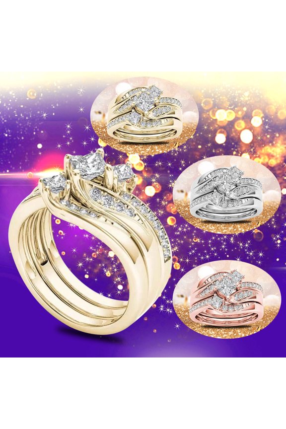 Round Diamond Wedding Band Anniversary Gift Accessory Rings Size 10, Beauty & Personal Care