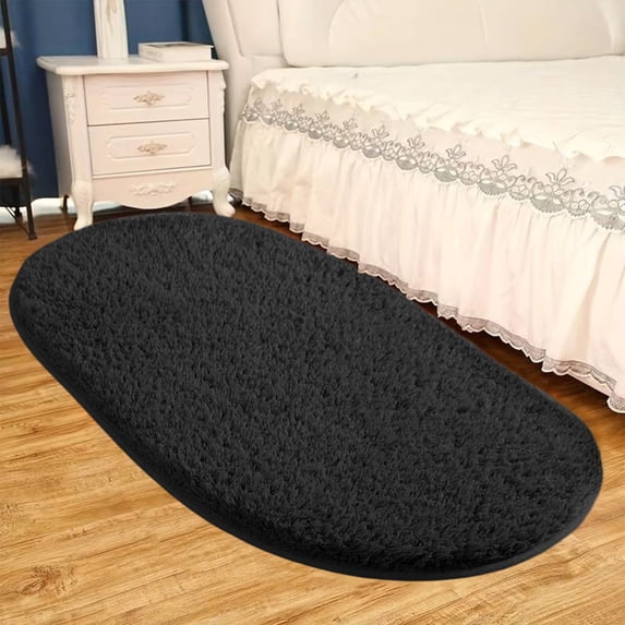 Kehuo Soft Bedroom Rugs Shaggys Rugs for Bedroom Oval Rugs Bath Carpet Living Room Runner Rug Soft skin-friendly Water Absorption Non Slip Thick Machine Washable 40x80cm,Clearance Sales