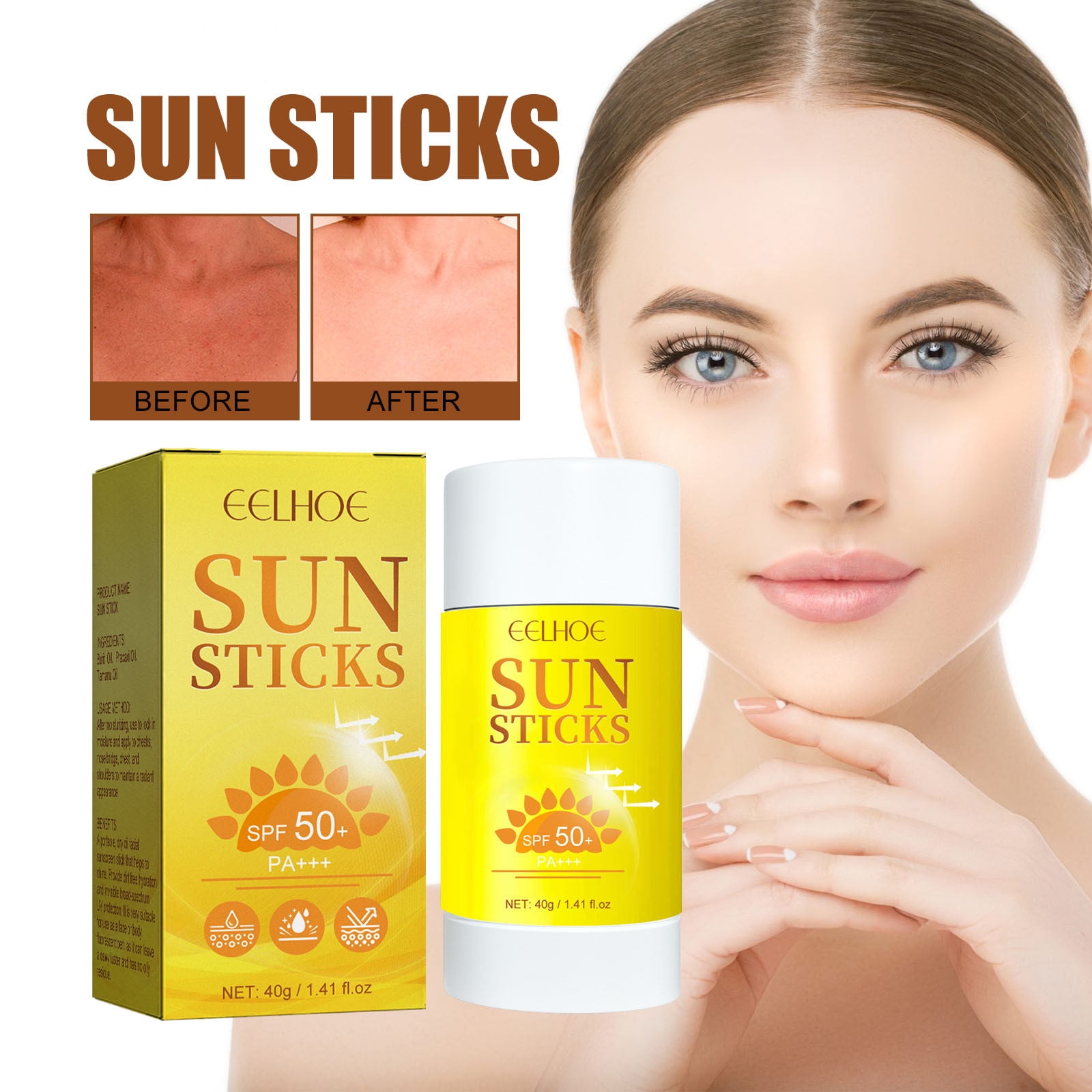 Kehuo Sunscreen Stick Facial Moisturizing Super Stick SPF50 40g Screen