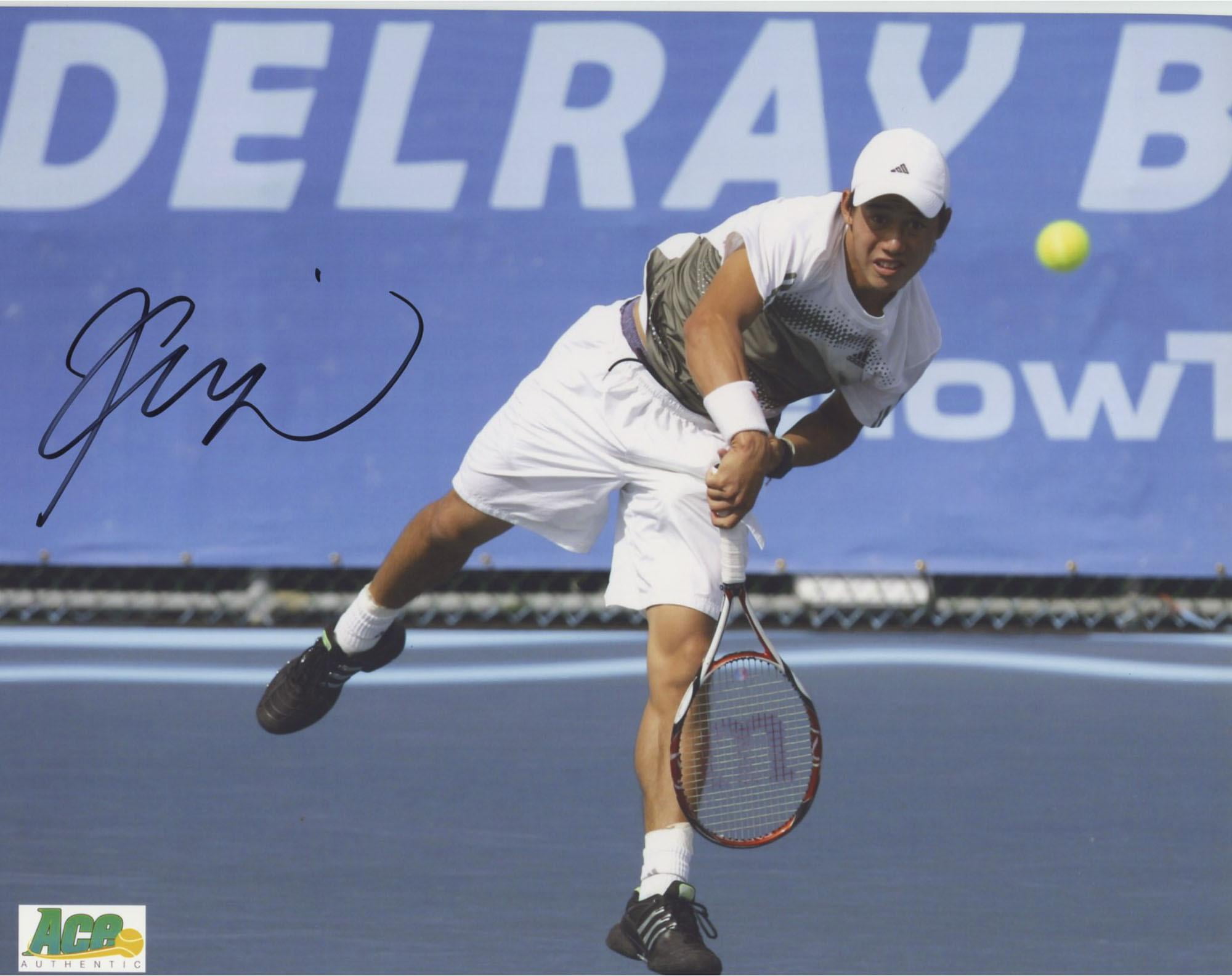 Kei Nishikori Autographed 8" x 10" Serve Photograph - Fanatics Authentic Certified