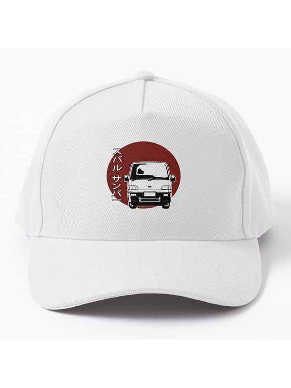 Kei Truck Subaru Sambar Baseball Hat, Japanese Mini Van Outline Graphic Design, Classic Cap